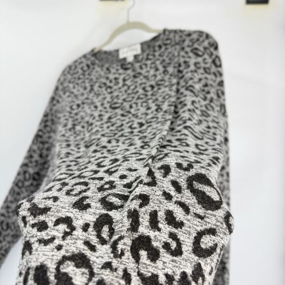 Joseph Ribkoff Asymmetrical Animal Pattern Knit Tunic Size 6 Long Sleeve Artsy - Picture 4 of 10